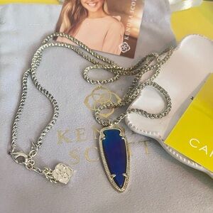 Kendra Scott Gold and Black Iridescent Shaylee Necklace